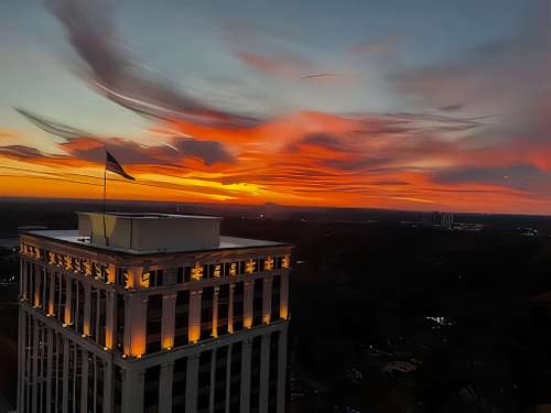 Horizons Embrace Bold Sunset City Art