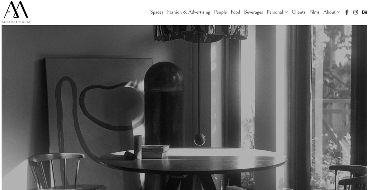 Mode- und Werbeportfolio-Website von Ankush Maria