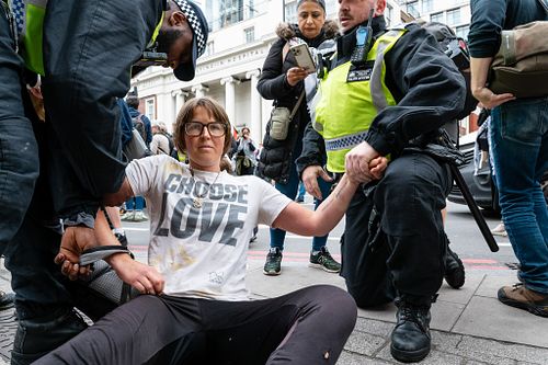 Activists from Youth Demand march in support of Palestine, London, UK