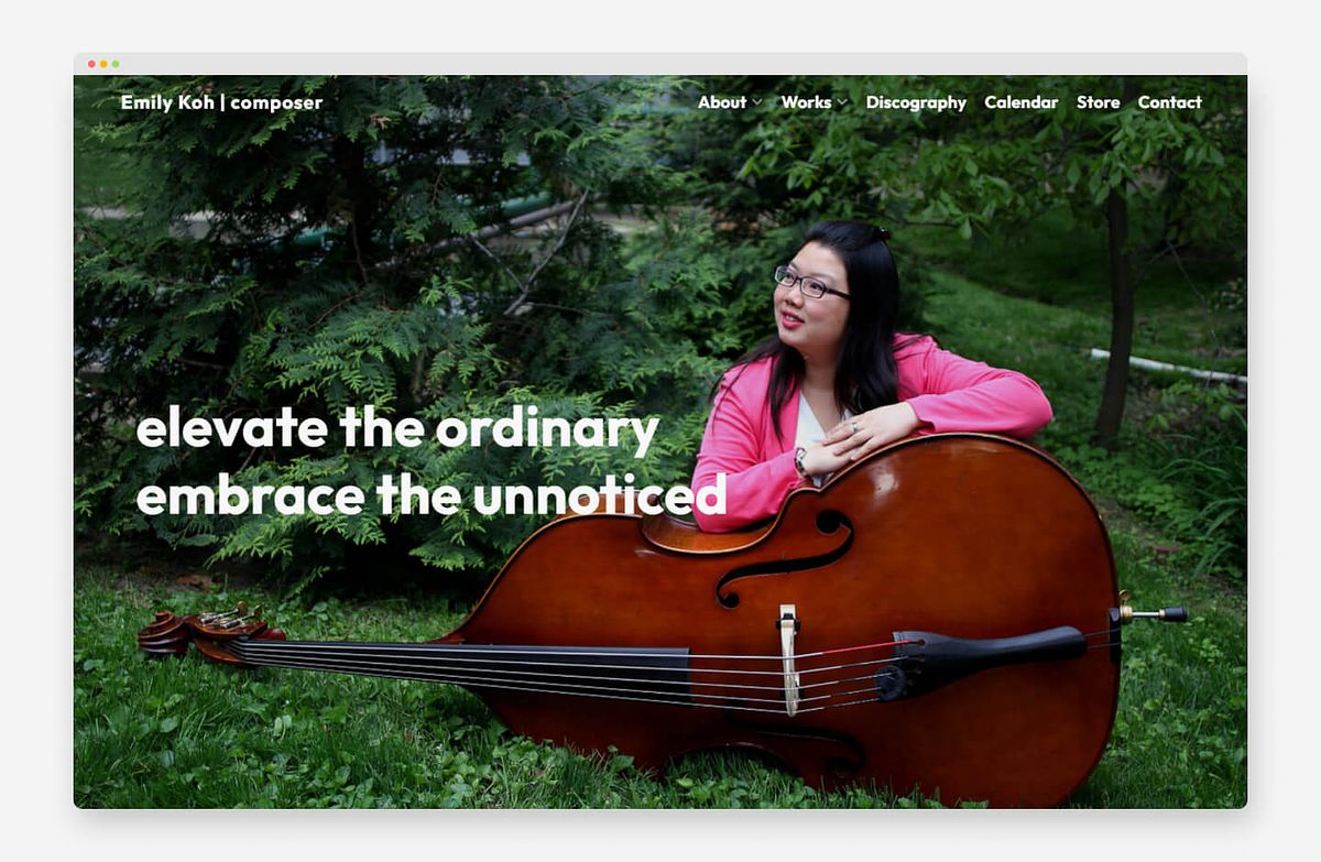 Emily Koh - Sito web del portfolio del compositore musicale