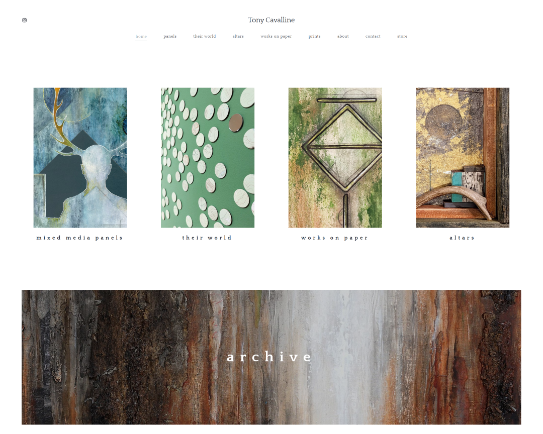 Portafolio del artista de técnicas mixtas Tony Cavalline