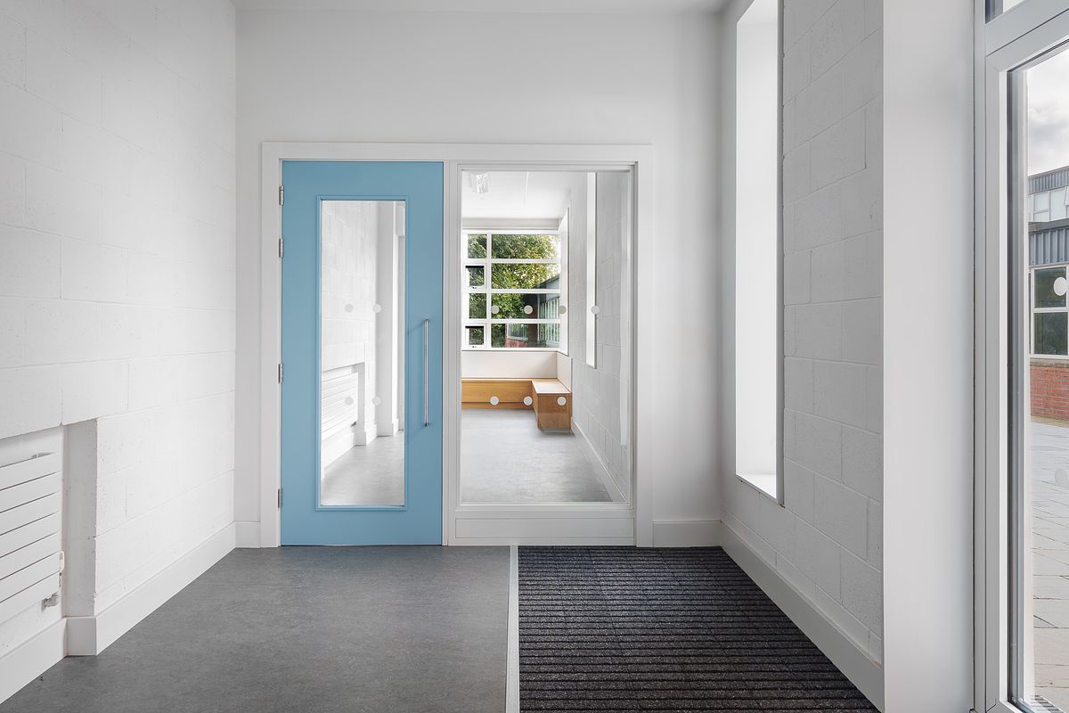 School Entrance with Bright Accents, St. Michael's Holy Faith, D