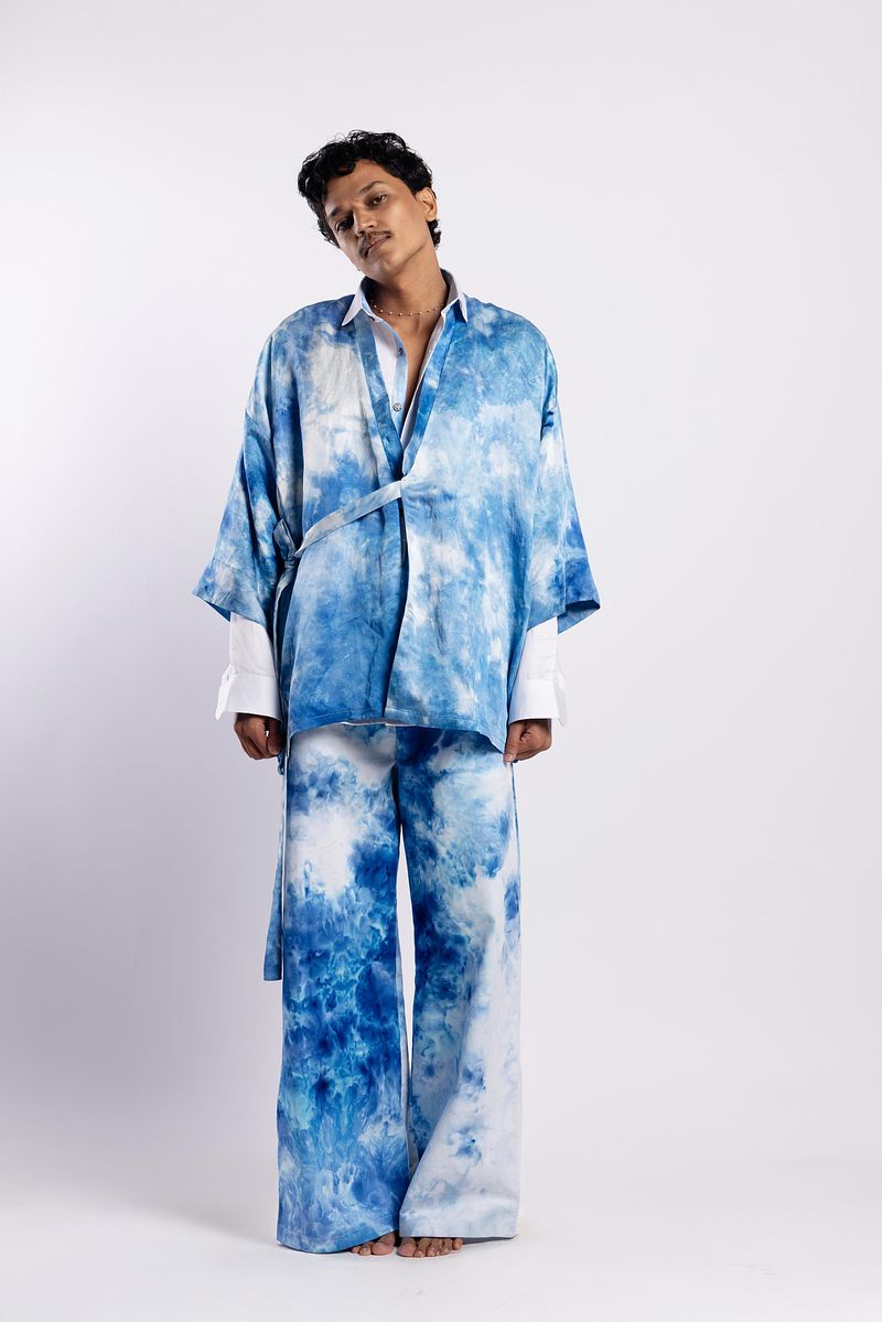 Unisex Kimono Jacket Summer Sky (Blue)