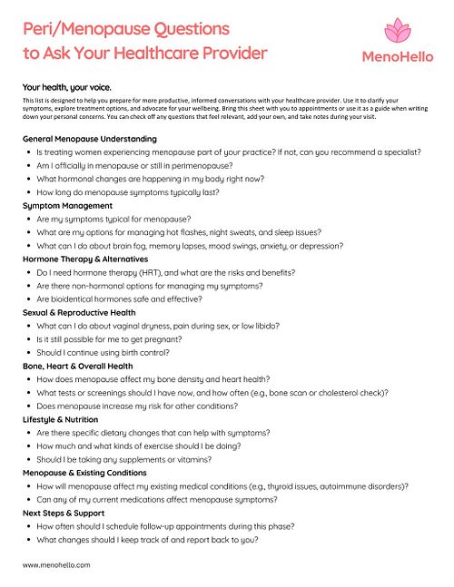 Be Your Own Best Advocate: A Guide to Talking With Your Doctor About Perimenopause & Menopause