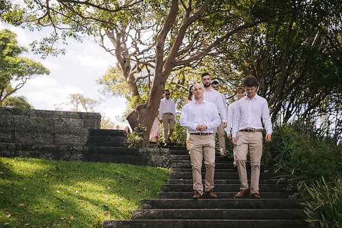 Wedding ceremony at Bradleys Head Amphitheatre