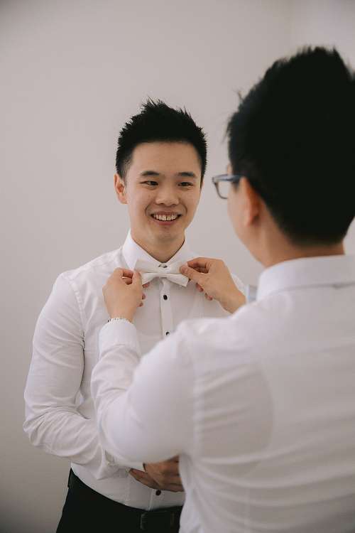 Groom Getting Ready