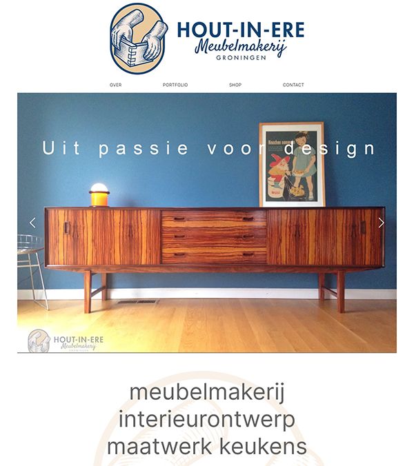 Hout-in-ere Portfolio Website Examples