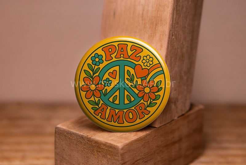 Botom e Imã "Paz & Amor"
