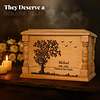 Tree of Life Engraved Wooden Urn | Beech Wood