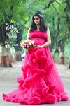 DP017 - Magenta Puffy Ruffle Gown