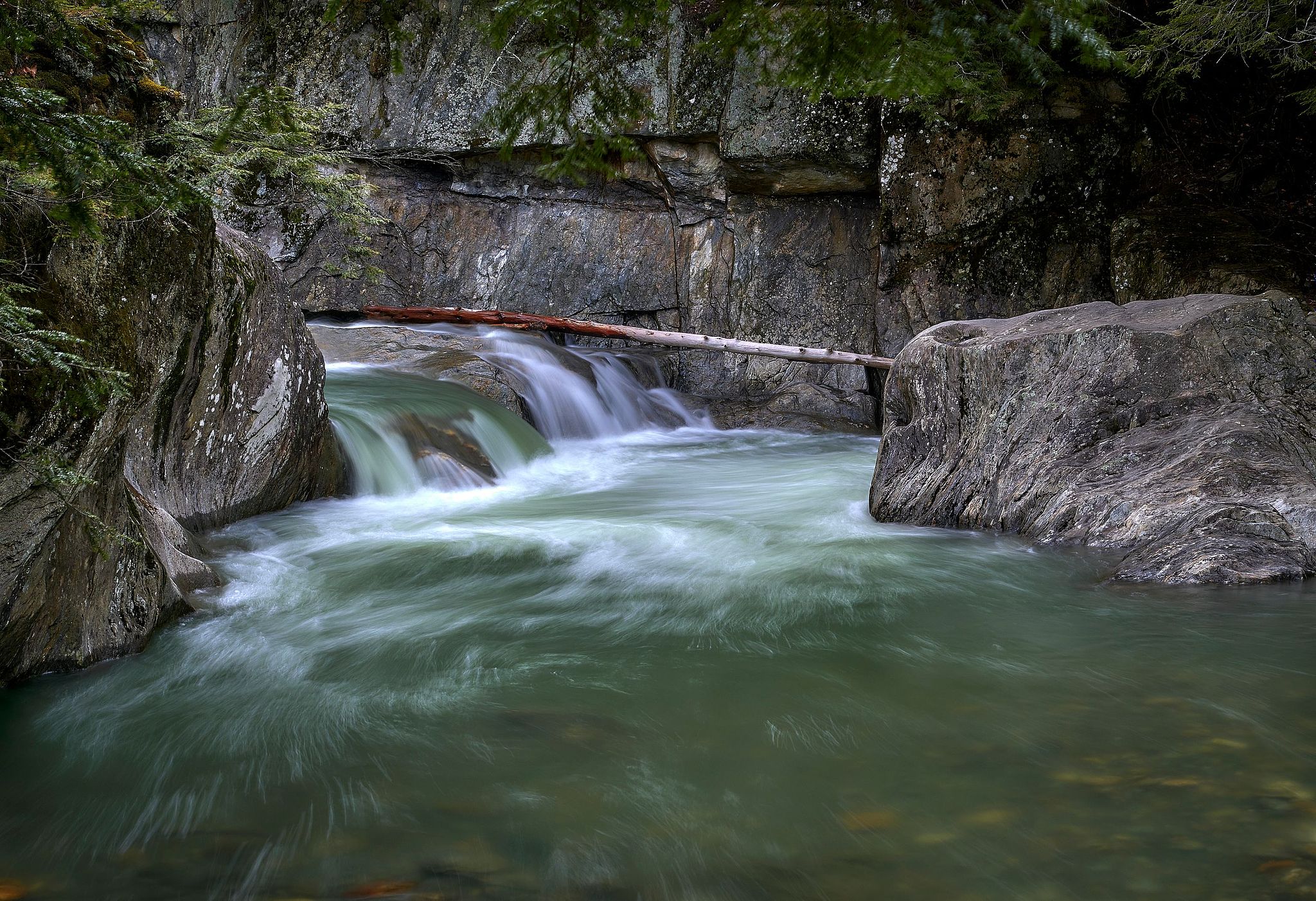 Cascade Through Granite Canyon - Warren Falls, Vermont