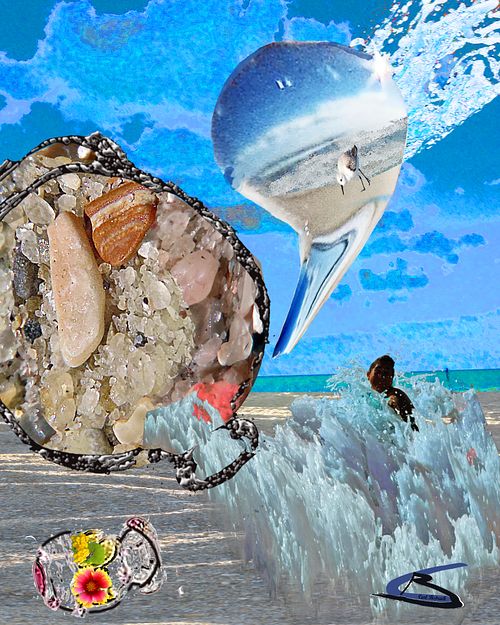 Beach Wine bottle containS ocean water and sand. Open, pour, swim.