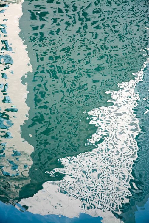 Shapes reflected in water forming a modern design