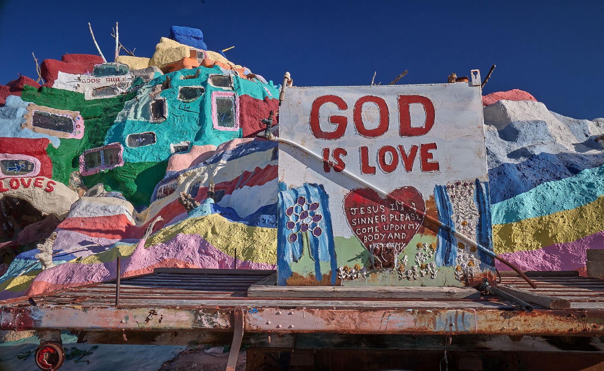 Salvation Mountain in the Palm Desert - Niland, California