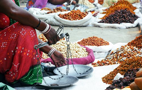 woman, dry fruit, footpath, seller, dry fruit seller