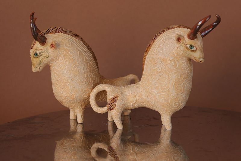 Pair of Cretan Bulls