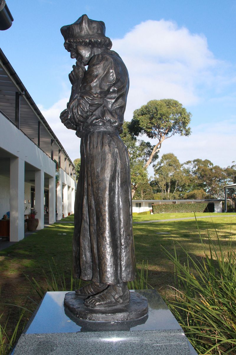 John Colet (1467-1519) statue  John Colet School Belrose, Sydney Australia