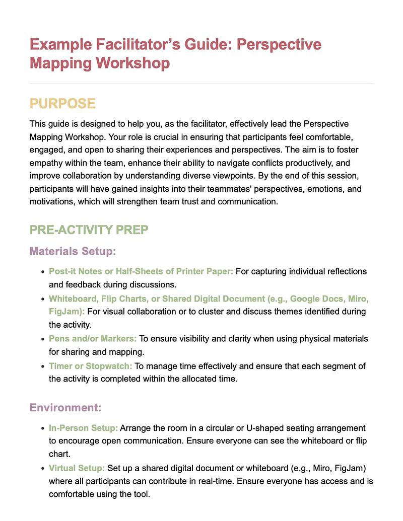 Perspective Mapping: A Free Team Building Activity for Enhanced Communication and Collaboration
