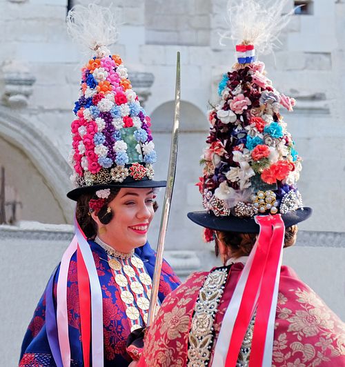 Two Split Women in Costume
