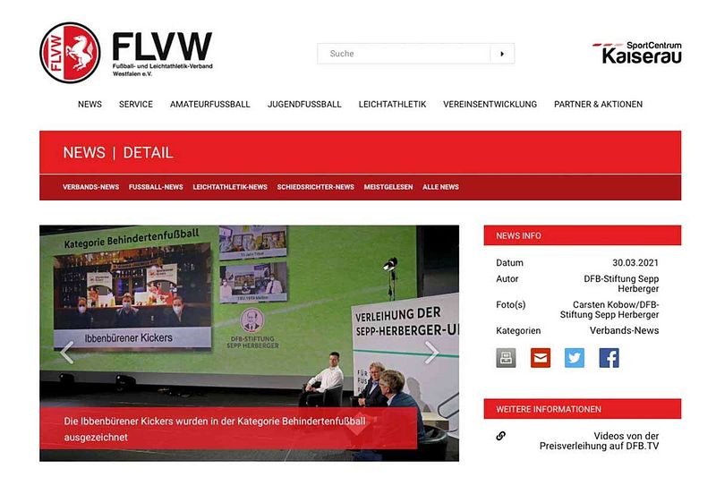FLVW: Ehrung von leuchtenden Beispielen