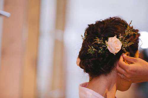Bride Getting Ready
