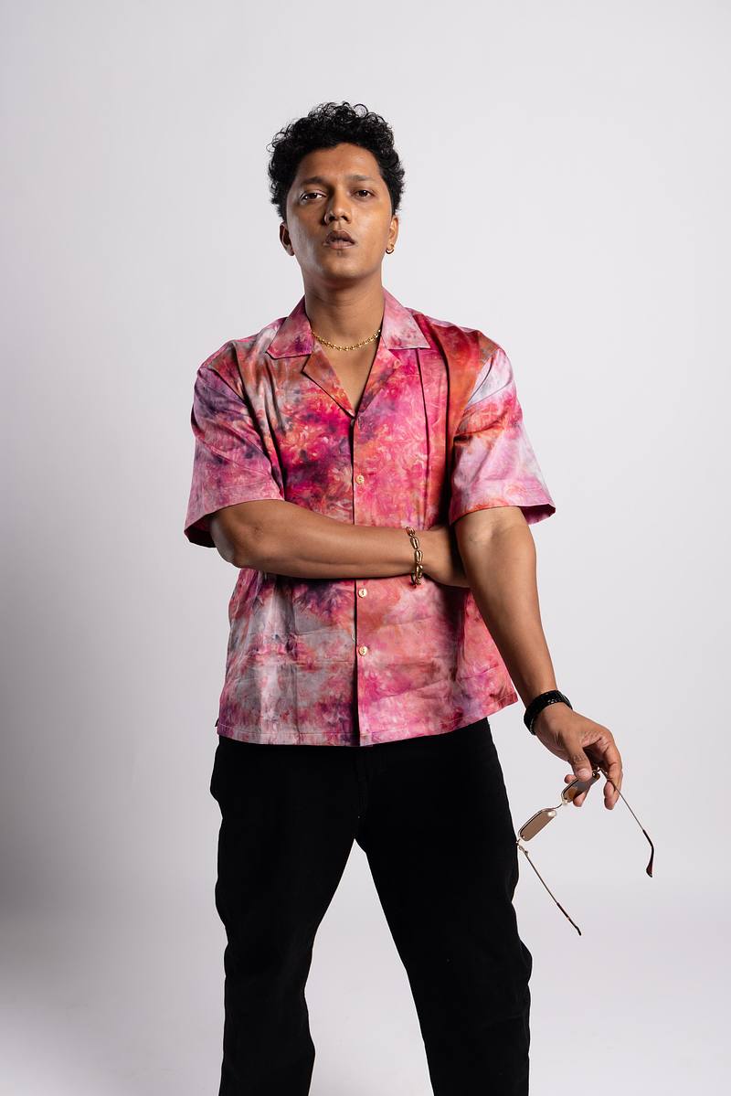 Cuban Collar Shirt - Rosé Hour