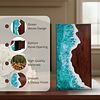 Ocean Waves Epoxy Resin Mix Wood Urn