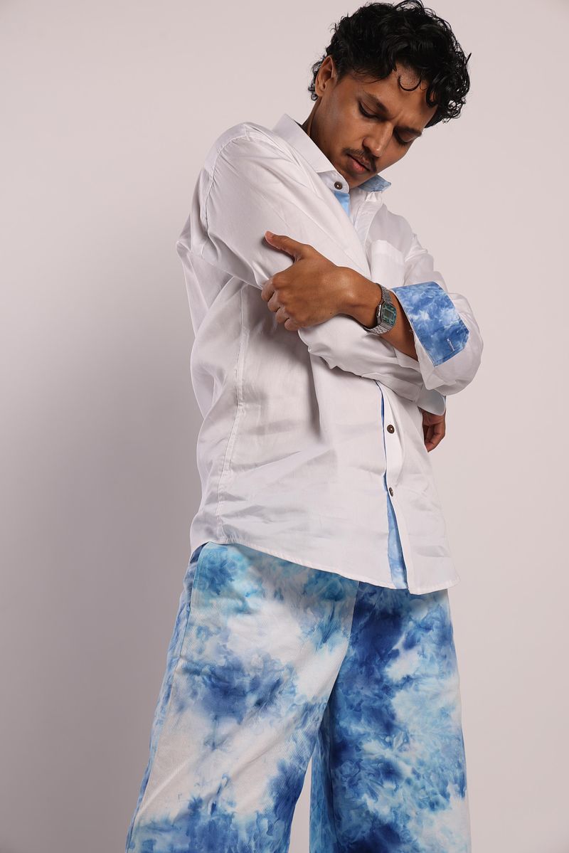 Cotton Twill Trouser - Summer Sky