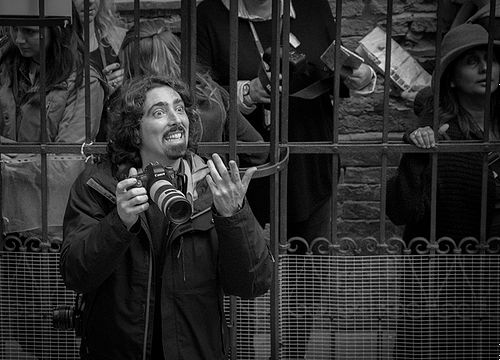 Federico at work in the streets of Venice.