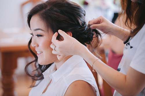 Bride Getting Ready