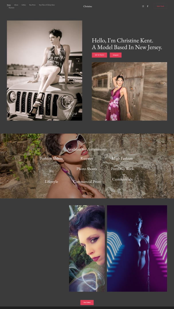 Christine Kent's Modeling Portfolio