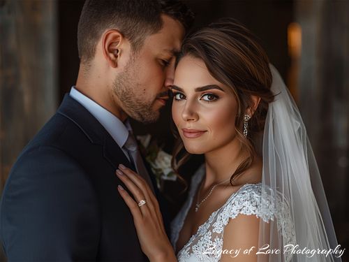 Intimate dark and moody bride and groom portrait in St. Augustine by Legacy of Love Photography.