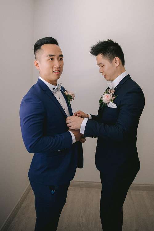 Groom Getting Ready