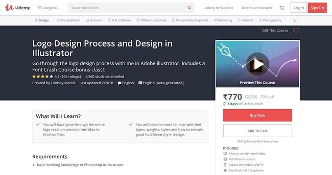 Création de logo, du concept à la finition - Udemy