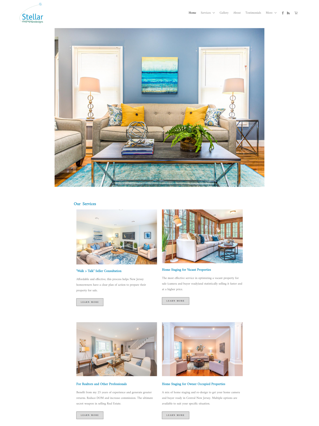 Portfólio de projetos de decoração de interiores da Stellar Stagings