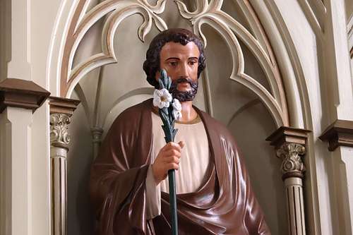 Restored Statue of Saint Joseph for Holy Trinity Catholic Church in Somerset, Ohio
