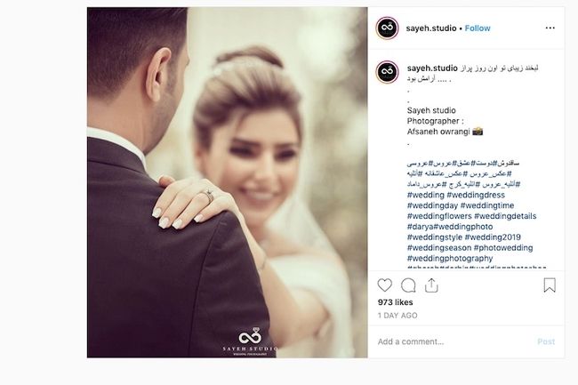 Exemplo de hashtags de fotografia de casamento