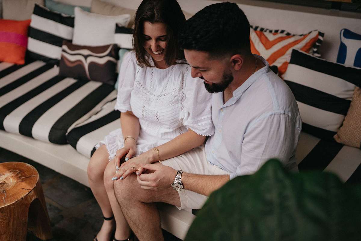 Photographer capturing engagement at Nayara Springs Costa Rica