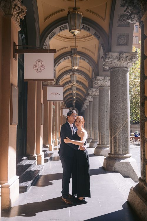 Engagement photo at Martin Place