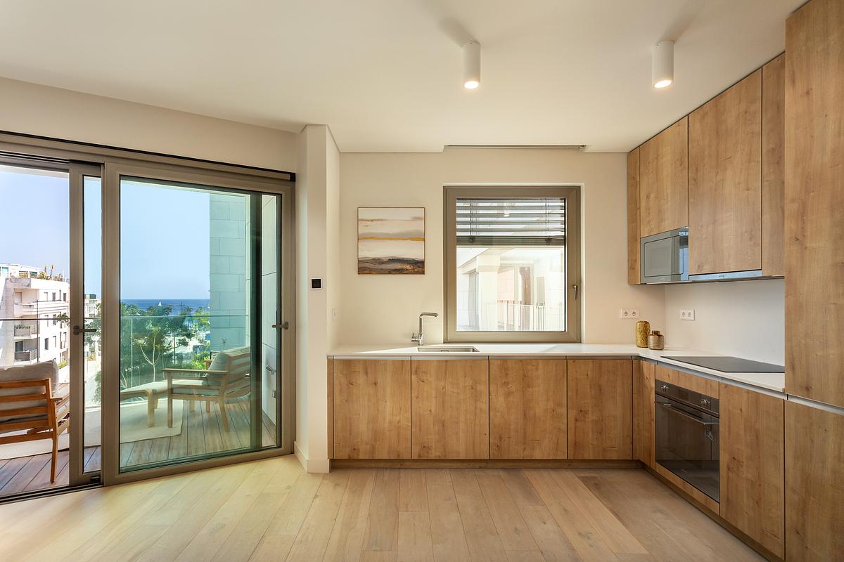 Fotografia imobili&aacute;ria de T1 de luxo com vista mar no Atlantic 