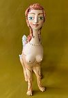 Sphynx, ceramic sculpture