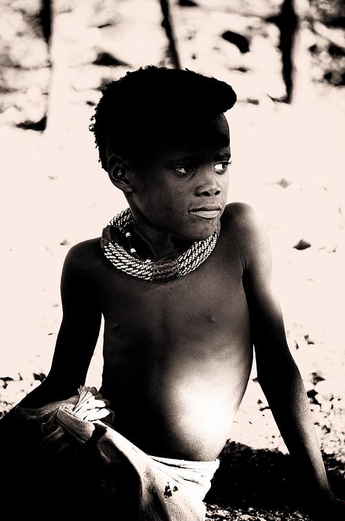 Portrait d'un enfant Imba de Namibie