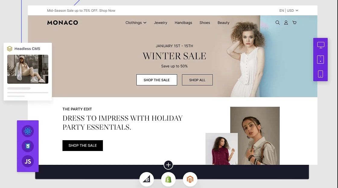 Creador de sitios web Experro: alternativa a Wix