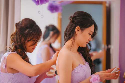 Bride Getting Ready