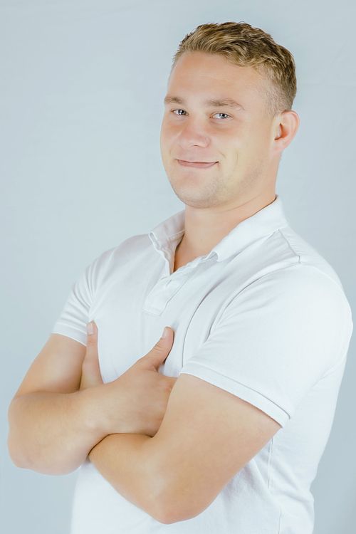 business portrait, mann, studio