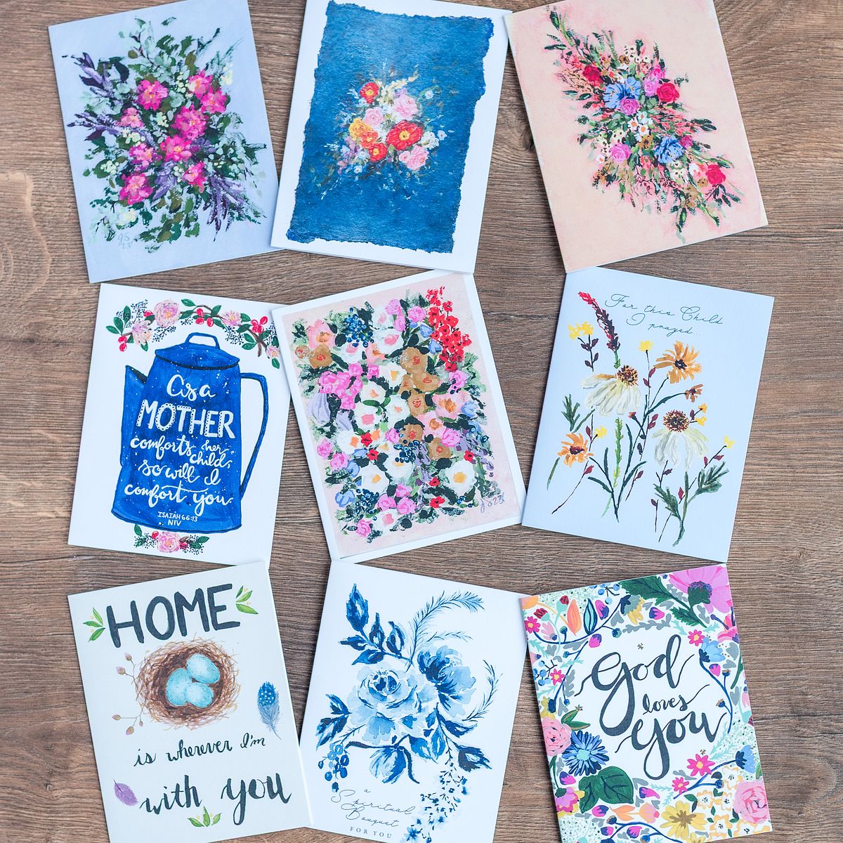 collection of Catholic Handmade greeting cards taken by cranberry township, pa newborn photographer