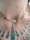 Strass charms kitten necklace