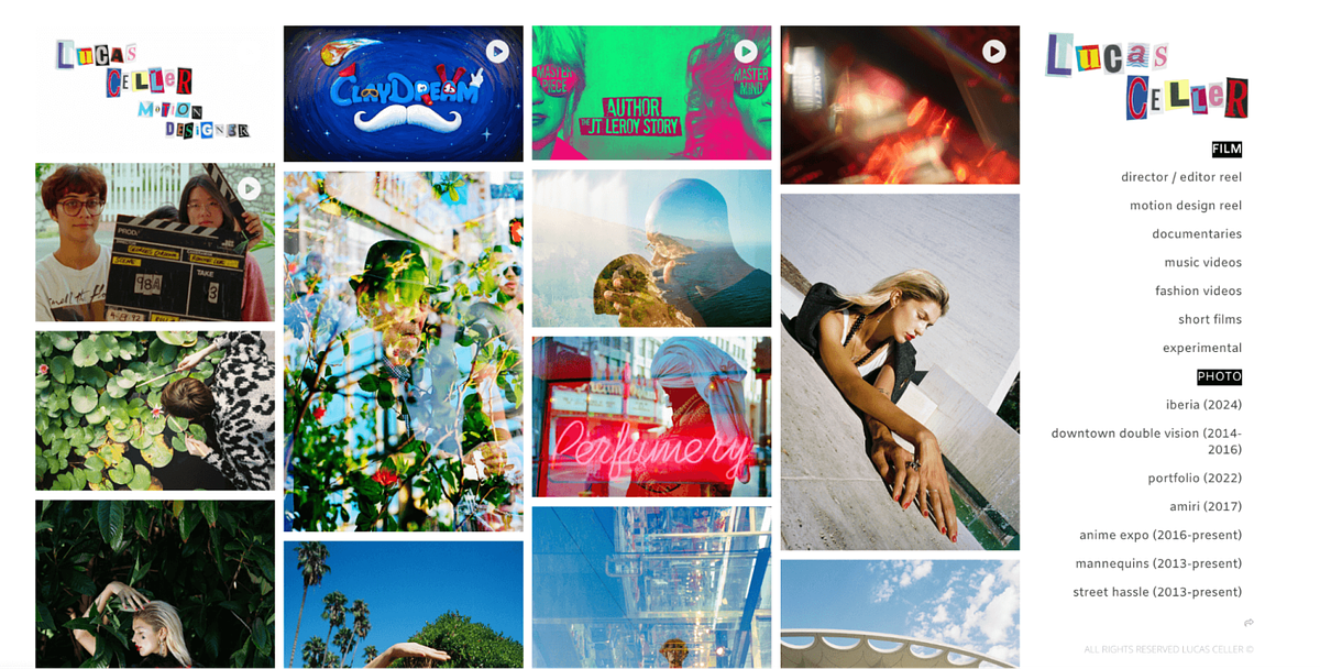 Sitio web del portfolio musical de Lucas Celler