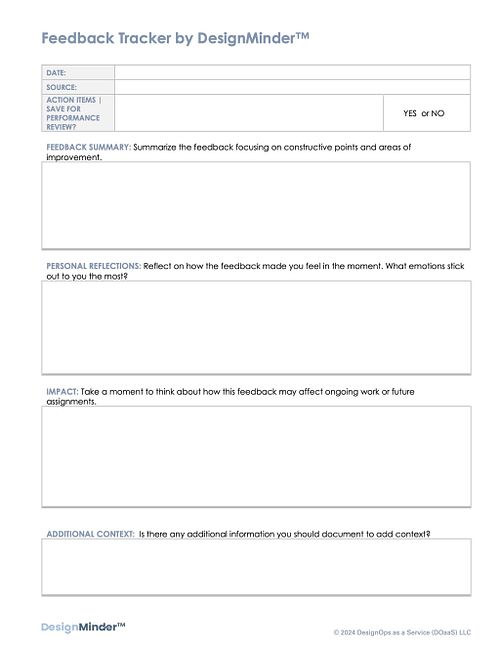 Feedback Tracker by DesignMinder&trade;