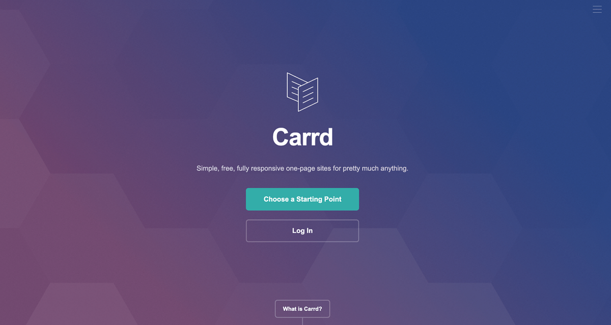 Скриншот домашней страницы Каррда
